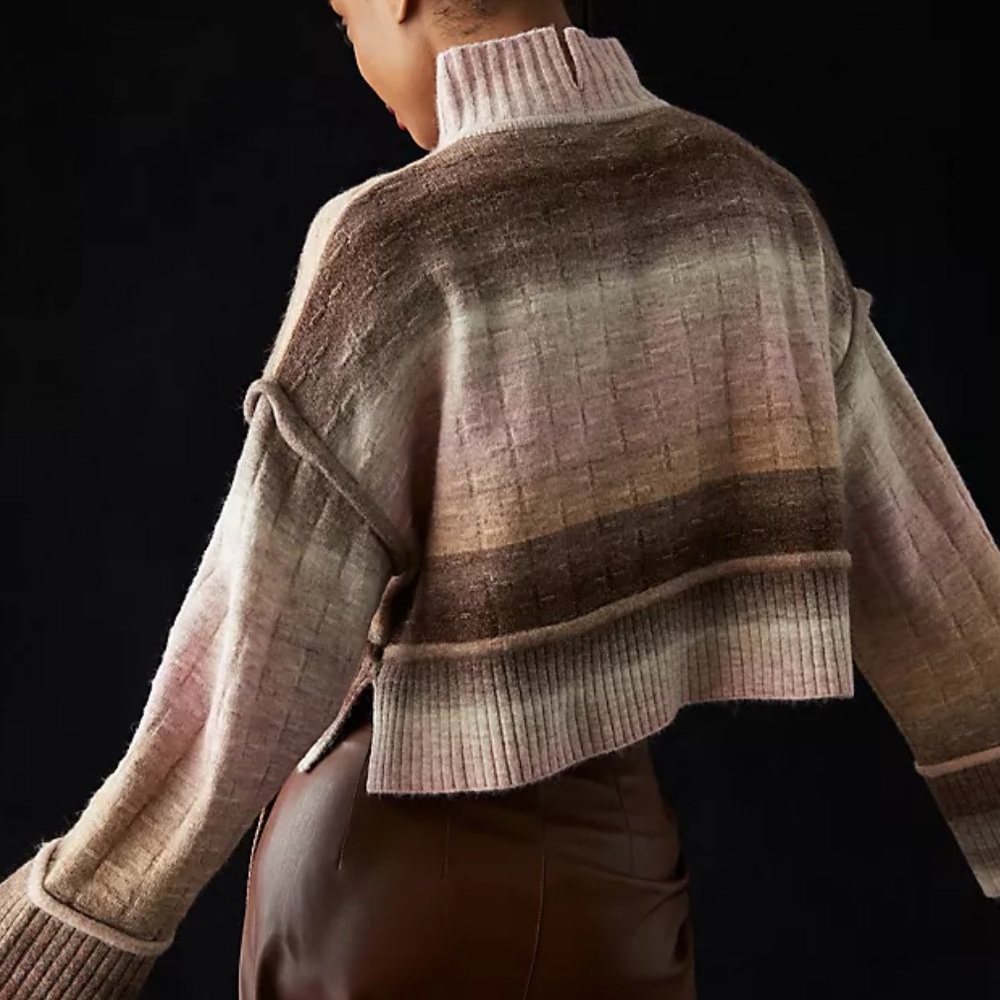 Cropped Ombré Sweater